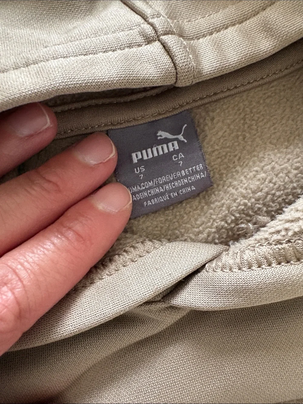 Puma Kids Beige and Cream Colorblock Joggers